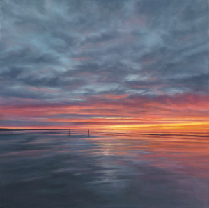 Day's End, 36" x 36", oil on canvas | Available via Higher Art Gallery               